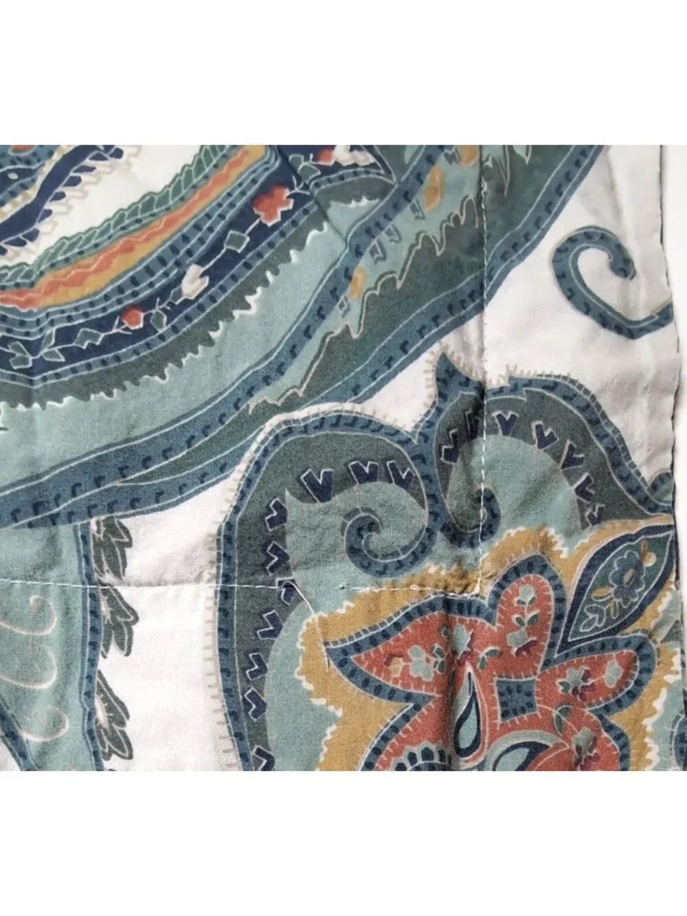 Pottery Barn Pillow Sham Paisley Reversible Standard 100% Cotton‎